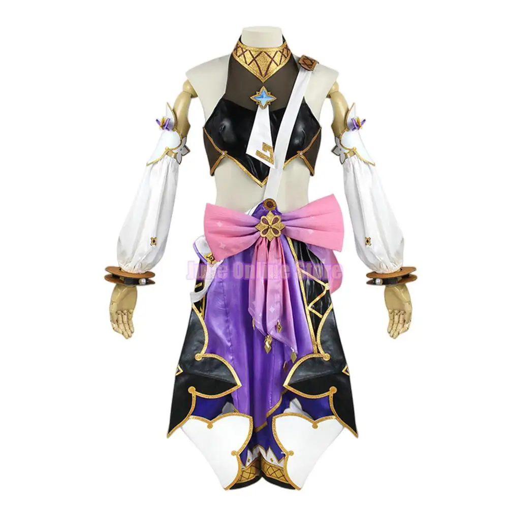 Genshin Impact Sumeru Cosplay Costume, Perruque Rose, Tenues Dori, Cheveux