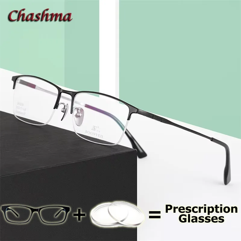 Chashma Prescription Glasses Men Optical Ultra Light Pure Titanium Myopia Lens Multifocal Progressive Fashion Spectacles Male
