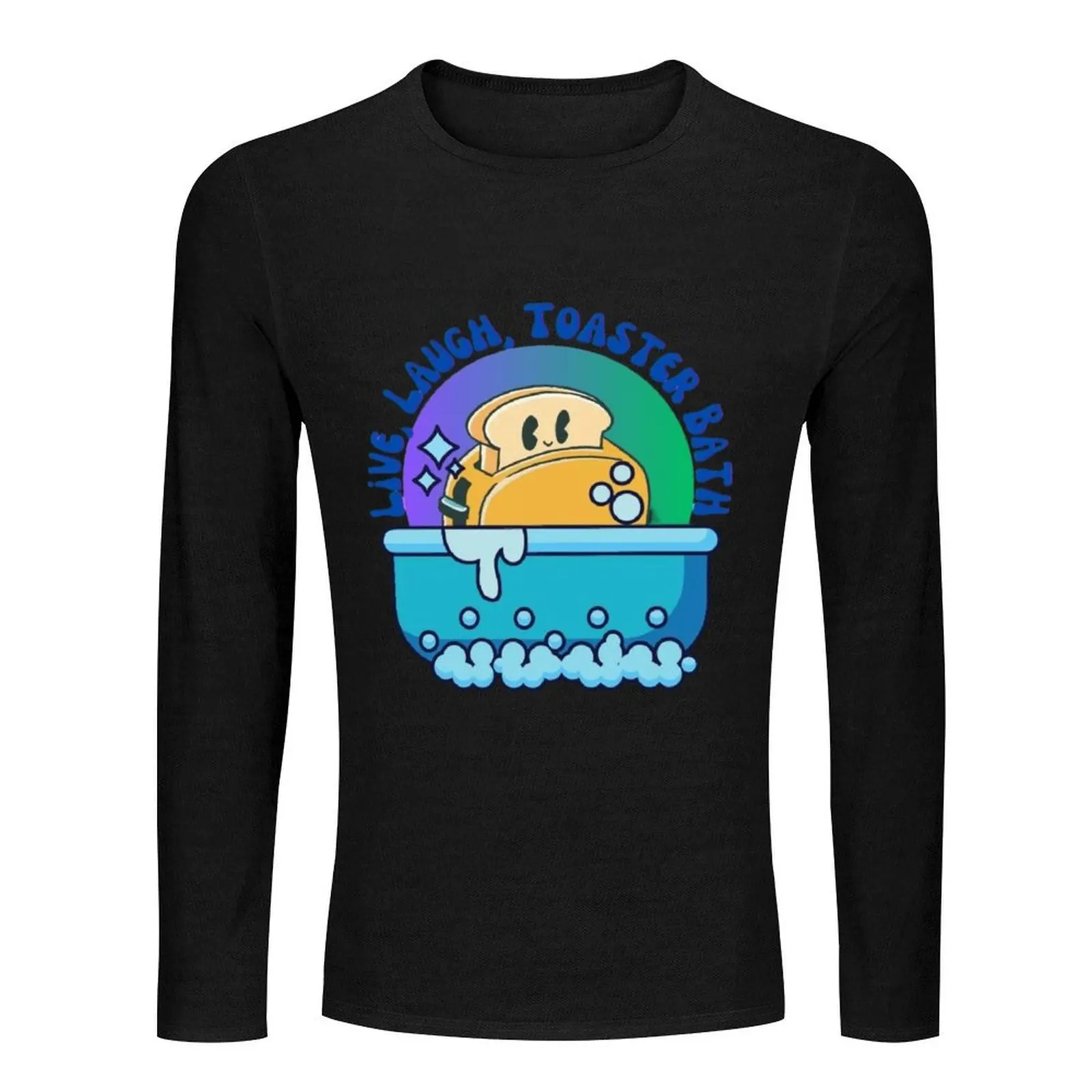 Live, Laugh, Toaster Bath Long T-Shirt korean fashion shirts graphic tees sweat shirts, men