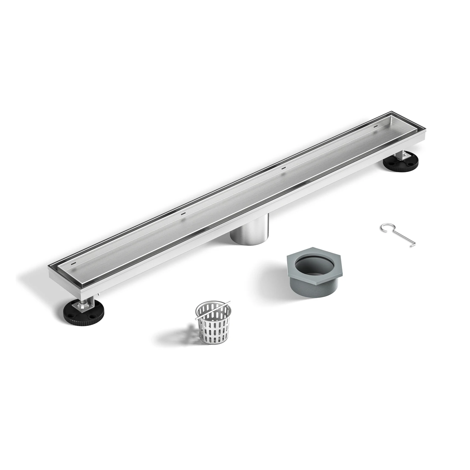 Factory Direct Sale CUPC Tile Insert Stainless Steel Invisible Shower Channel Linear Bathroom Floor Drain