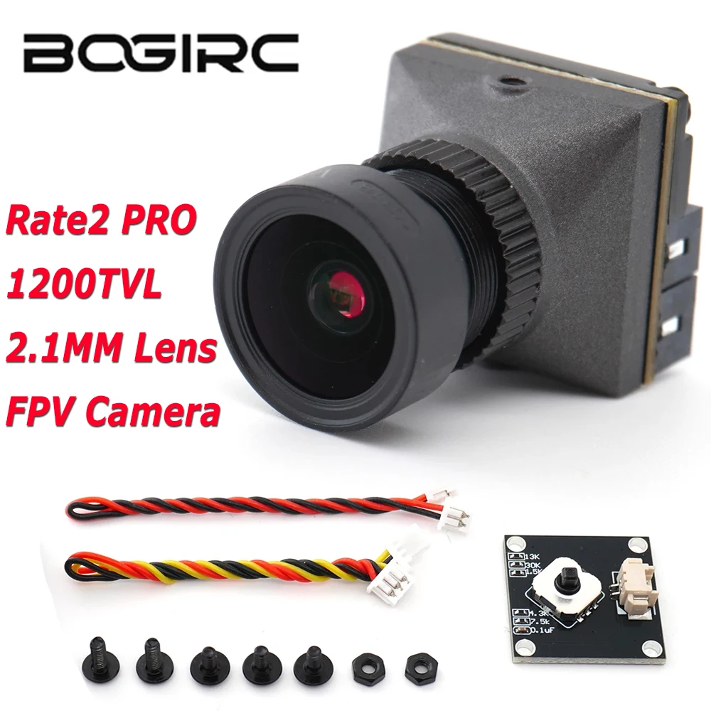 

Камера FPV BOGIRC Rate2 PRO с объективом 2,1 мм, переключаемая 16:9/4:3 NTSC/PAL, со сменным объективом, запчасти для микро FPV дронов и квадрокоптеров DIY