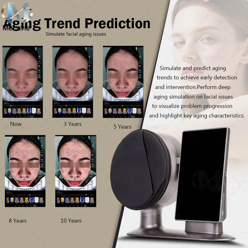 M17 3D AI Facial Skin Analyzer Multi Language 3D Sliced Skin Layer Detection Cloud Local Storage Skin Diagnosis Salon Device