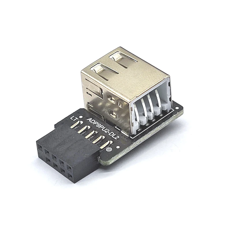 9Pin อะแดปเตอร์ USB เมนบอร์ดภายใน9Pin ตัวเมียเป็น2พอร์ต USB2.0พิมพ์ตัวเชื่อมต่อตัวเมียสำหรับอุปกรณ์ USB