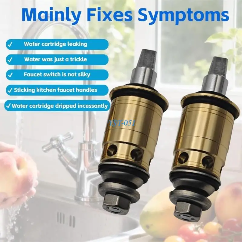 

E15A 1-099XTJKABNF & 1-100XTJKABNF Quarter Turn Compression Cold & Hot Cartridge Metal Construction Faucet Cartridge