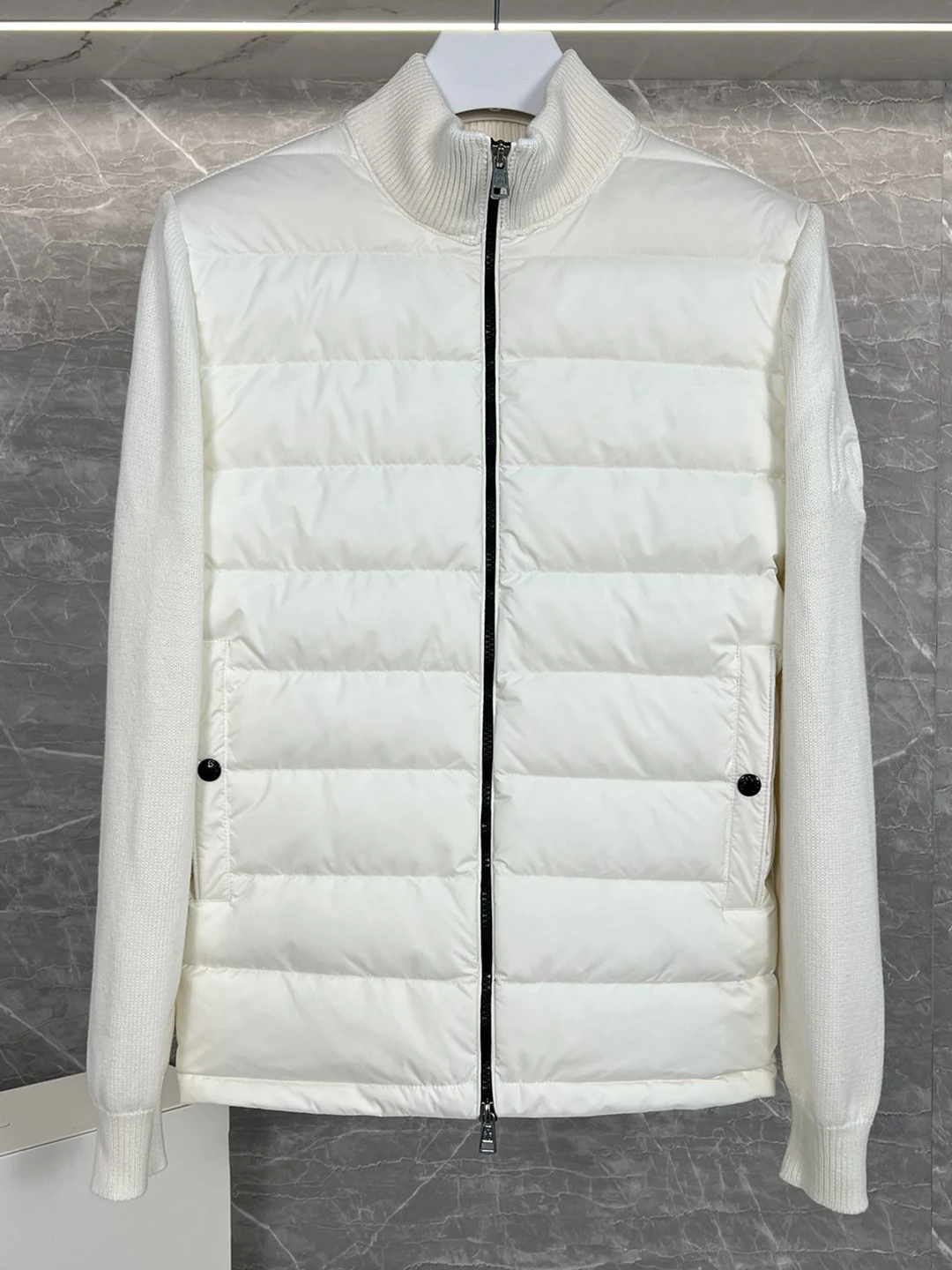 

Luminous 2025 New Knitted Patchwork Men's down Jaet Thin ort White Goose down Autumn Outerwear Ci Casual Sle Zipper C...