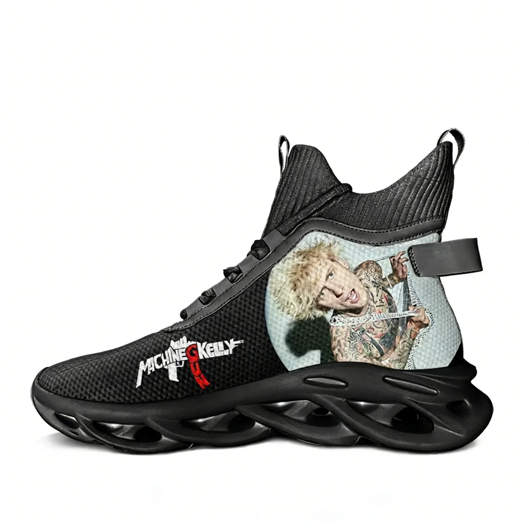 

Кроссовки M-Machine Gun K-Kelly MGK High Top Flats для мужчин и женщин, спортивная обувь для походов, путешествий и бега, индивидуальный дизайн