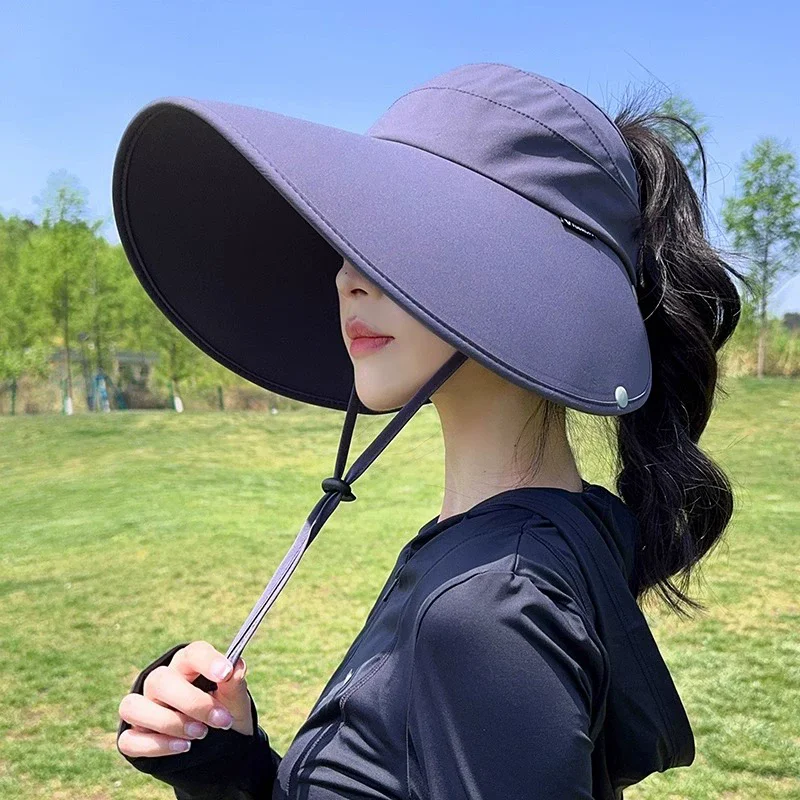 Women's Sun Hat Summer Outdoor Beach Fisherman Hat Sunscreen UV Protection Cap Wide Brim Bucket Caps