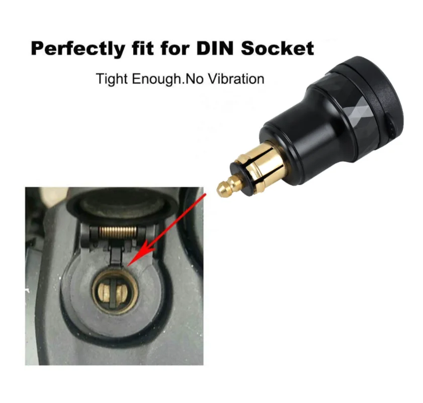 자동차 알루미늄 자동차 USB 충전기 소켓 PD Type-C & QC 3.0 빠른 충전기 어댑터 BMW Ducati Triumph Motorcycle 용 Hella DIN 플러그