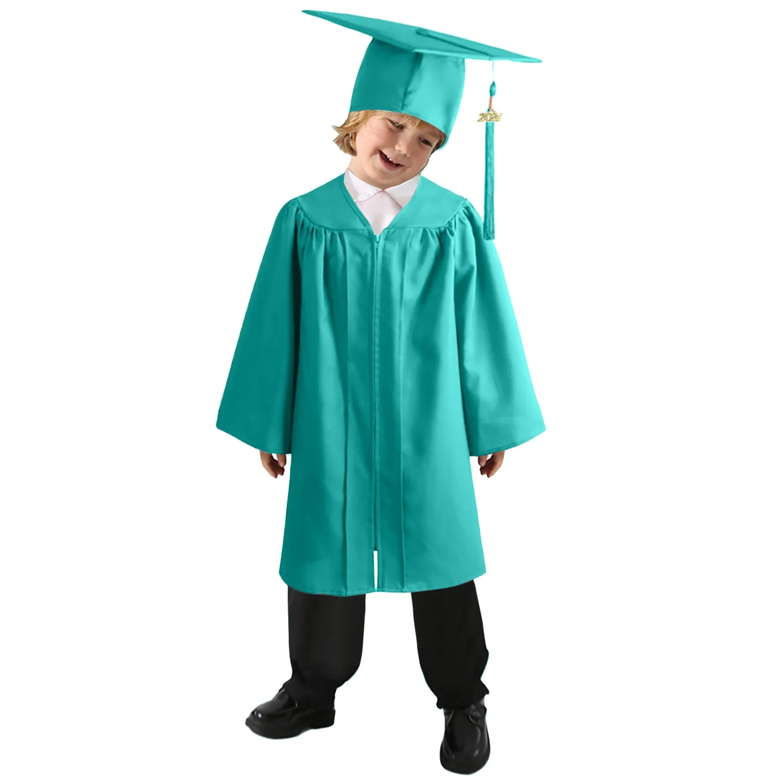 Costume de remise des diplômes pour enfants, vêtements pour tout-petits de la maternelle, robe avec casquette, tenue de festival alth