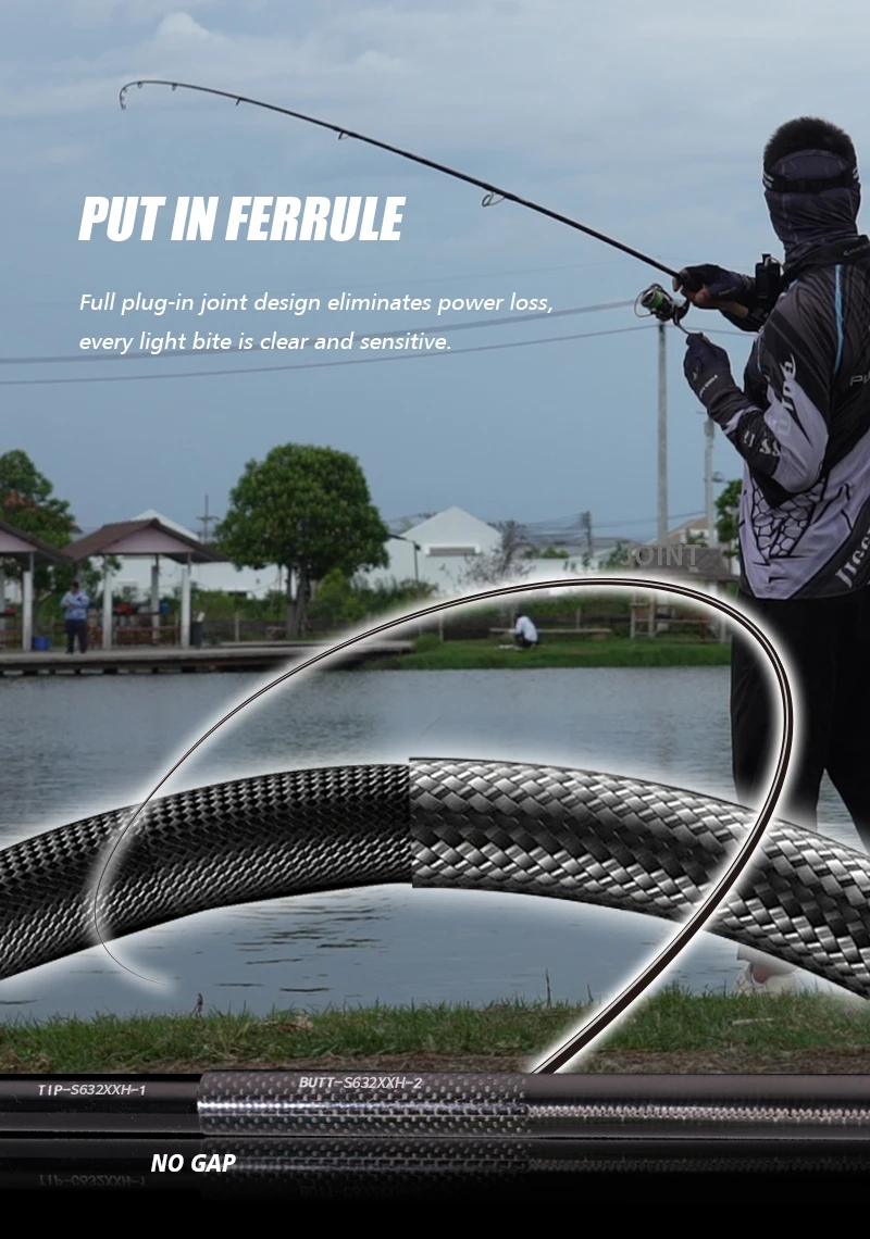 PURELURE NEW SHARPEN Pro 3,5-38g 5ft 6ft Spinn- und Casting-Ruten mit XF-Aktion, FUJI-Ringen für Zander, Barsch, Hecht und Wels – Detail 15