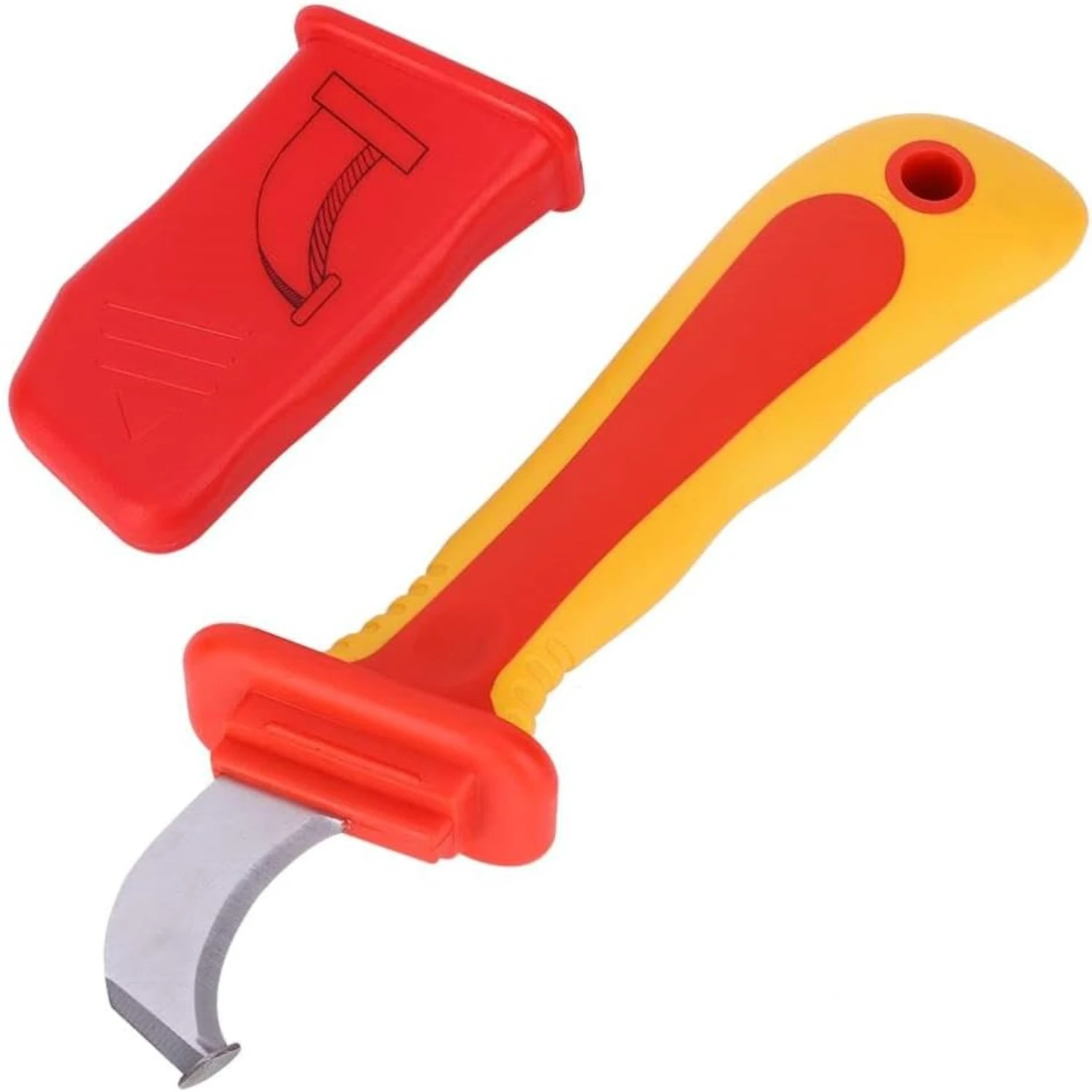 High-performance red insulated electrician's dismantling tool for quick and effective cable stripping in cold environments. Dura