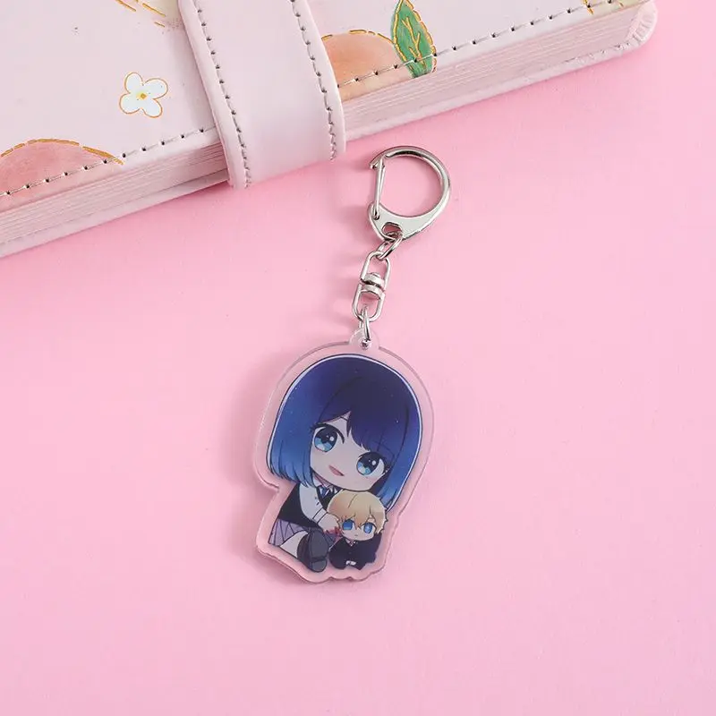 9Pcs Anime Figures OSHI NO KO Acrylic Car Keychain Cute Backpack Pendant Funny Bag Charms Accessories Decoration Holiday Gifts