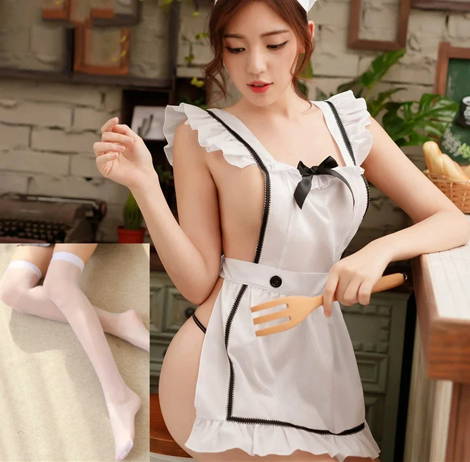 Seksowne Kobiety Cosplay Egzotyczny Kostium Pornograficzny Wycięty Strój Pokojówki Bielizna Niegrzeczne Pożądanie Odmładzanie Babydoll Sukienka Bielizna Nowa