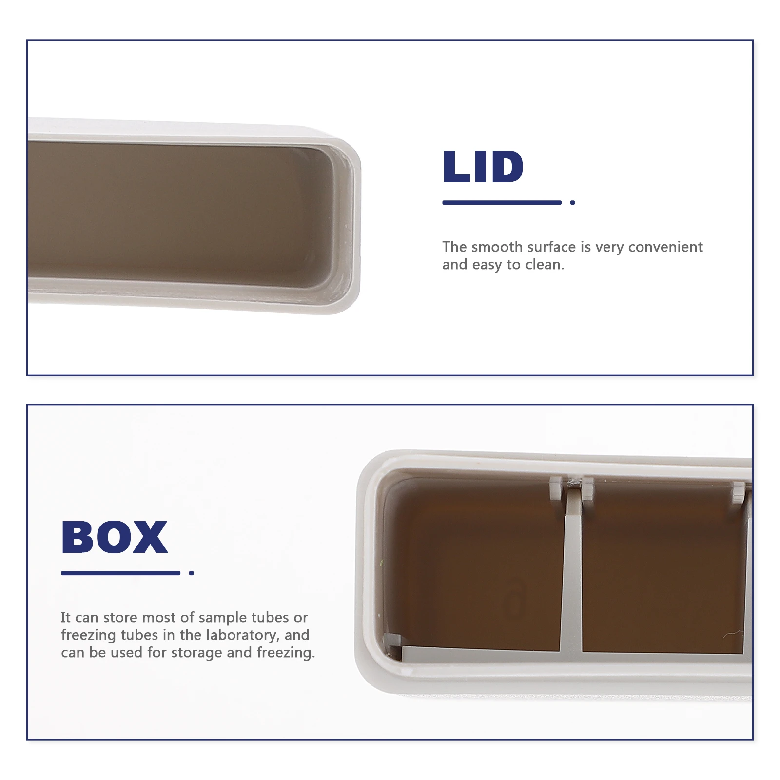 

1pc 5-lattice Freezer Box for 1.8ml Tubes Cryovial Holder Case Container Organizer Laboratory Bottle Storage Plastic Tube