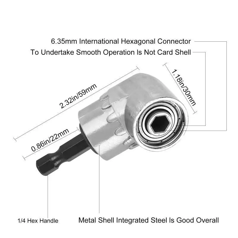 105 Grad rechtwinkliger Bohr adapter Flexibler Wellen verlängerung bohrer für Schrauben dreher Handwerkzeuge Magnet bohrer Steckdose Bohrmaschine