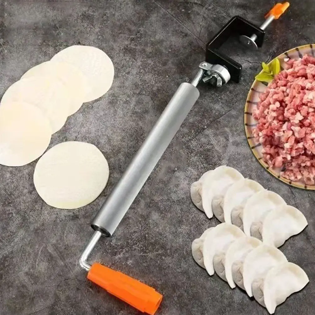 Rodillo de Acero Inoxidable con Rotación de 360° para Amasar sin Esfuerzo, Aplanar Masa, Pizza, Pasta y Empanadillas