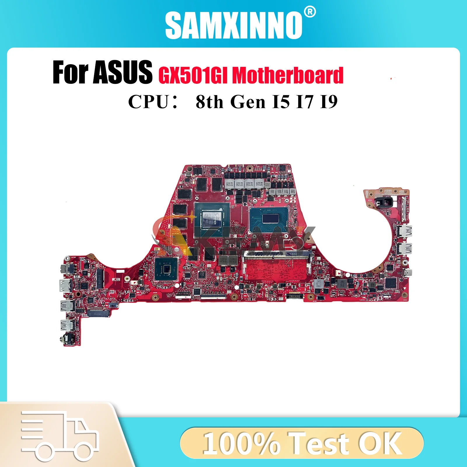 

GX501GI Laptop Motherboard For ASUS ROG Zephyrus GX501GI GX501G Notebook Mainboard With I5 I7 I9 CPU 100% tests OK fast shipping
