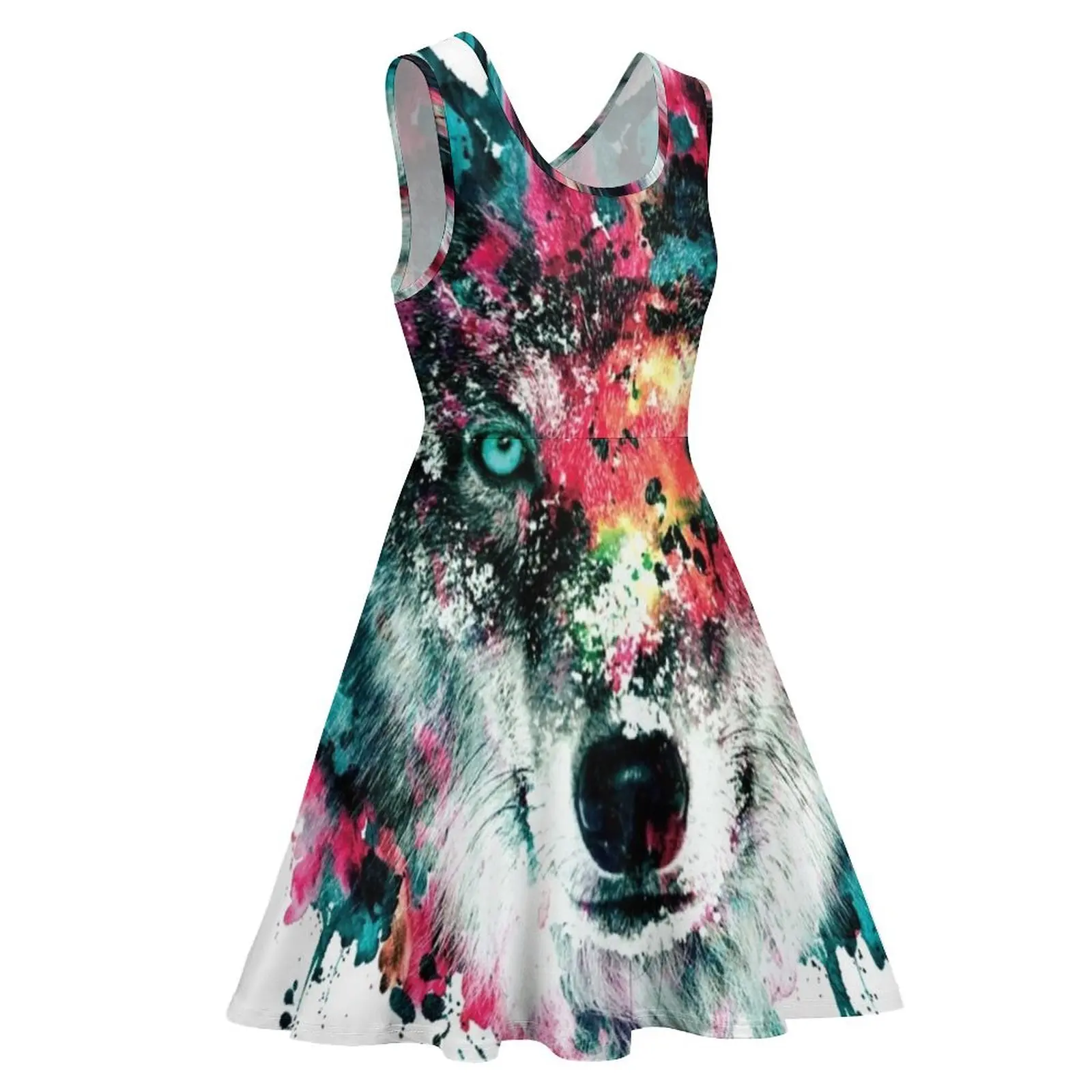 Wolf II ärmelloses Kleid Frauen "s Luxus Party kleid Frauen" s Sommer anzug