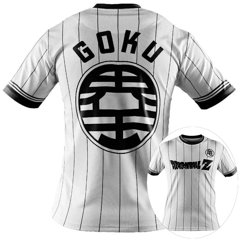 2026 Sommer Dragon Ball Z Goku Kame Symbol Fußballtrikot, 3D-Druck Polyester Übergroßes Lockeres Sport-T-Shirt für Männer Frauen Kinder