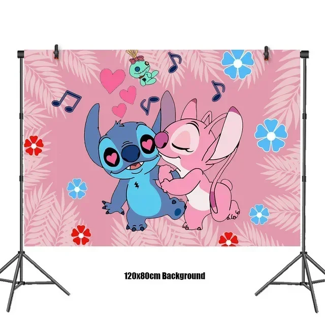 New Lilo & Stitch Birthday Party Decorations Stitch Foil Balloons Disposable Tableware Backdrop Plate Napkin Kids Party Supplies