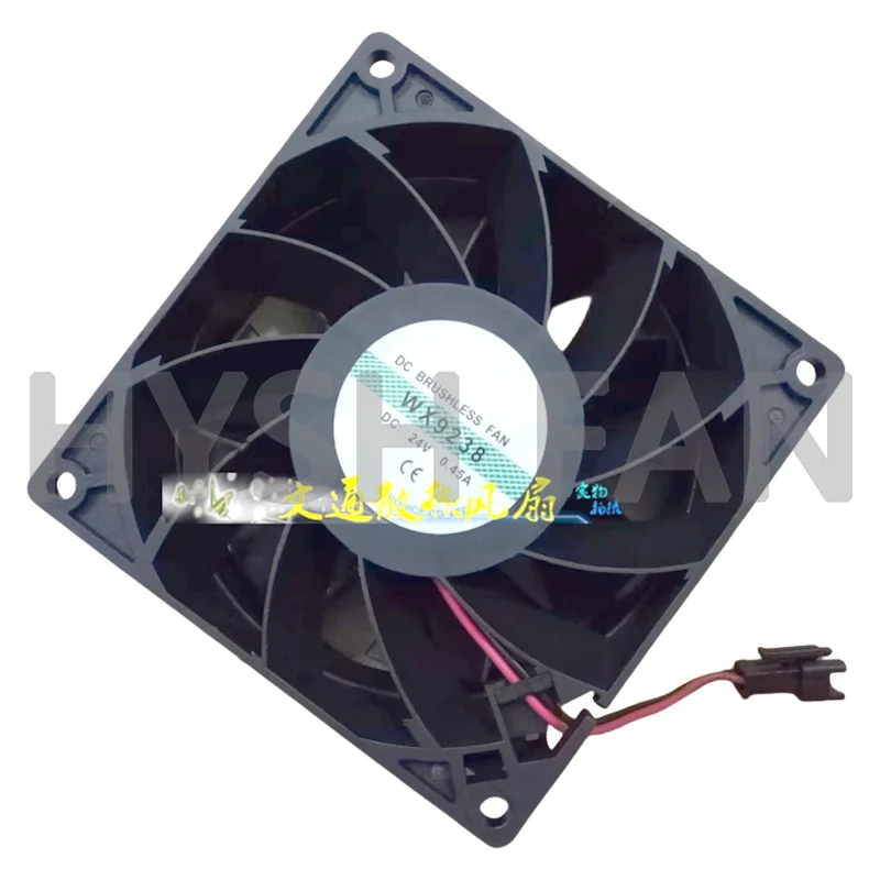 New WX9238 DC24V 0.45A 9038 9CM 2-wire Inverter Cooling Fan