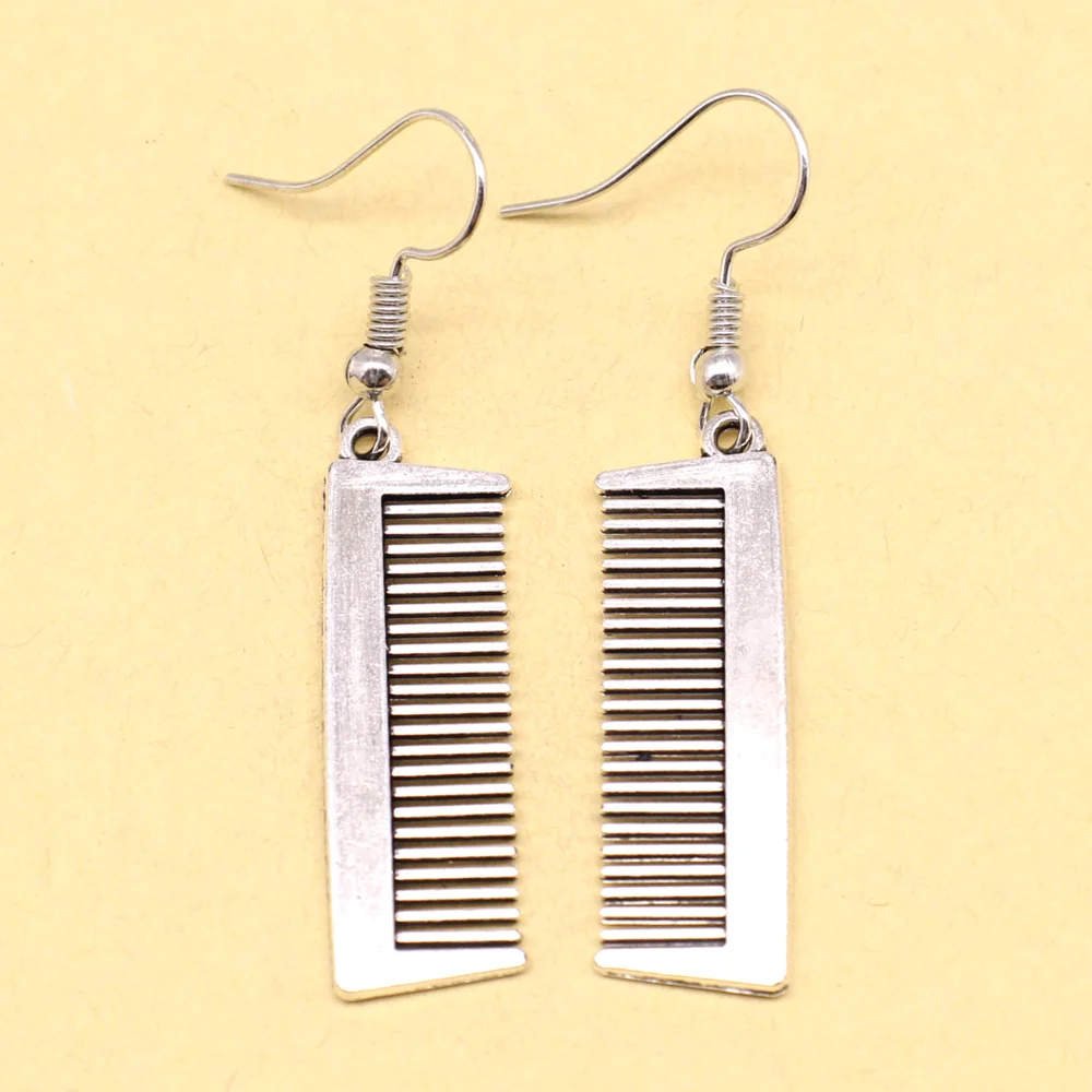 1 Pair Comb Earrings Pendants Supplies For Jewelry 10x33mm