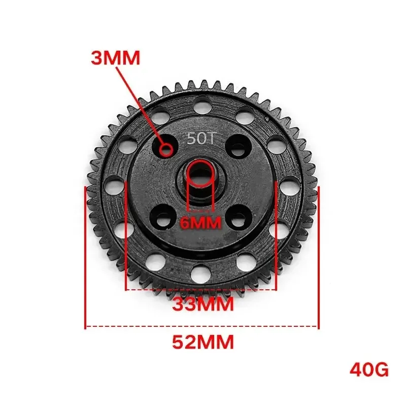 Harden Steel 50T Main Spur Gear for Arrma 1/8 KRATON Typhon Talion SENTON Outcast Notorious 1/7 Infraction Limitless Mojave