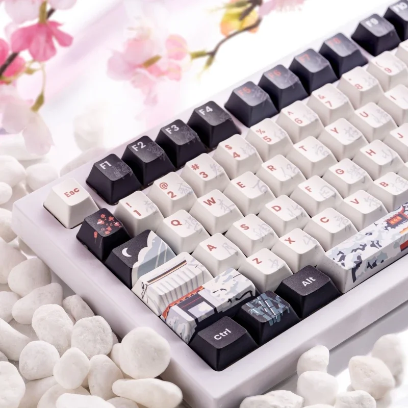 "Lushan Snow" Guofeng Keycap Original PBT Sublimation clavier mécanique Keycap 60/68/87/98/108 touches