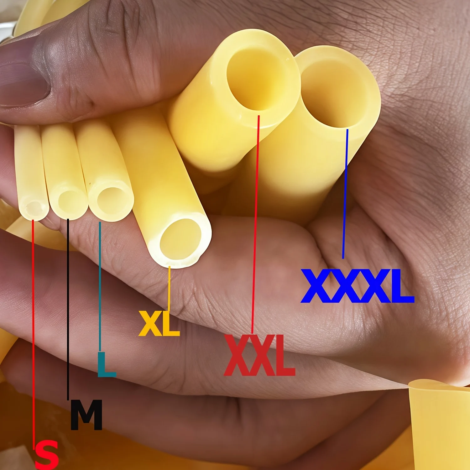 39.37 inches/59 inches natural latex tubing - High elastic, soft texture, soft material multiple sizes S to XXXL