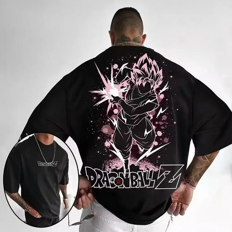 

In The Summer of 2025 A Male Dragon Ball Super Saiyan Printed Japanese Anime Street Fashion Short-sleeved T-shirt Will Be A Hit