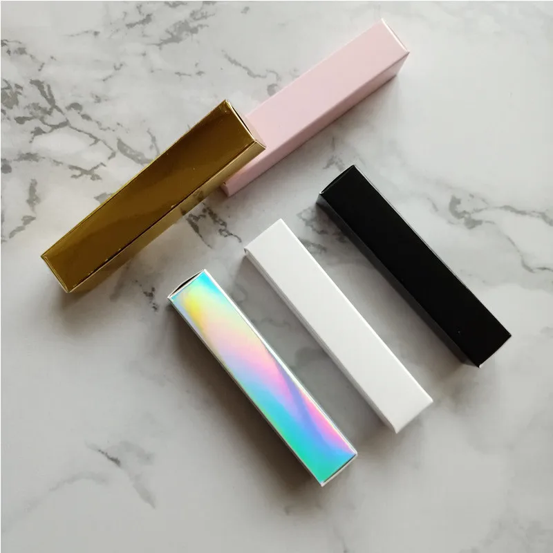 

100pcs 2x2x10cm kraft paper tube packing box dropper bottle cardboard Lipstick Perfume box holographic Small Paper Boxes