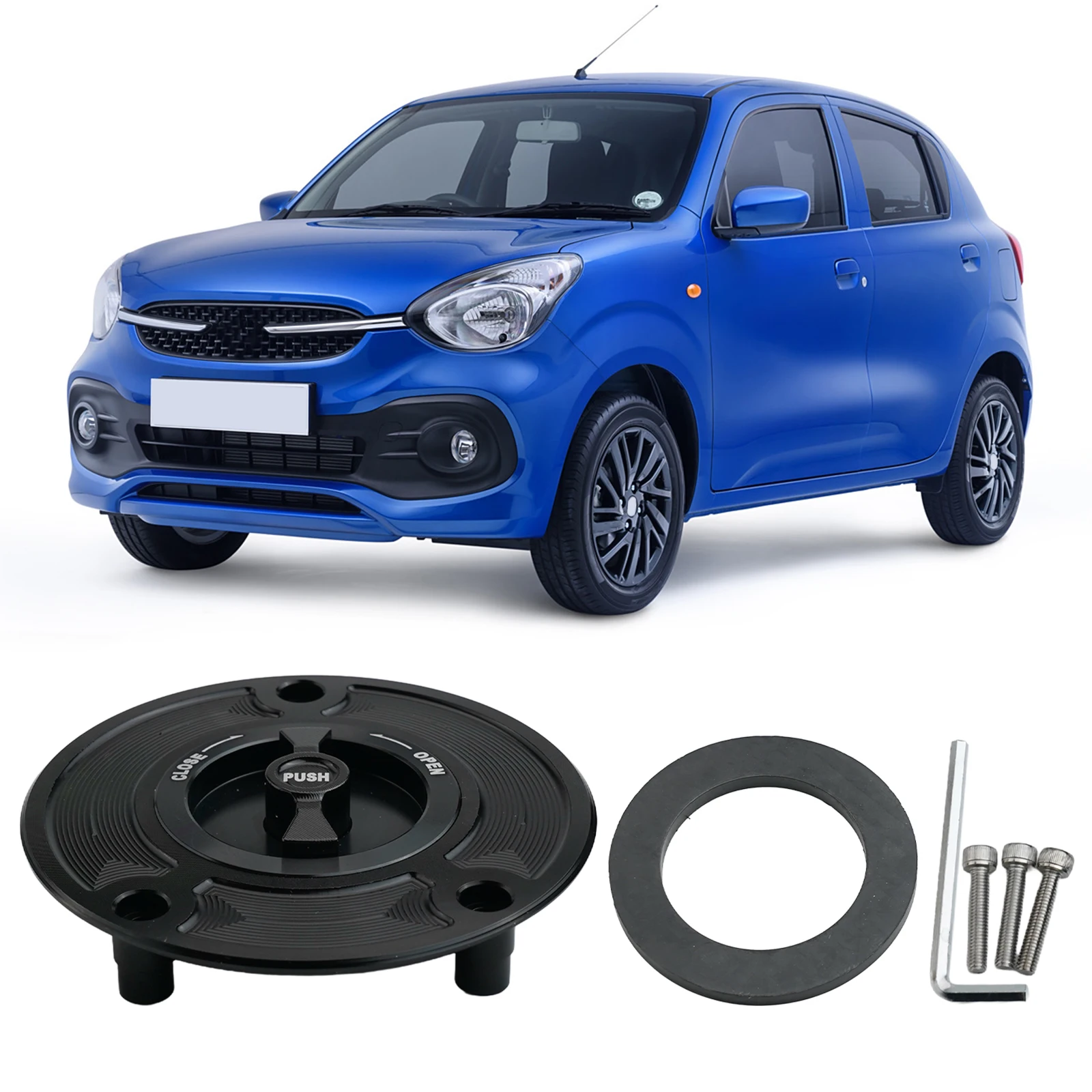 Black Motorcycle Fuel Tank Cap Cap Cover For GSXR Easy Installation Feature High Universality Fitment For Bandit 1200
