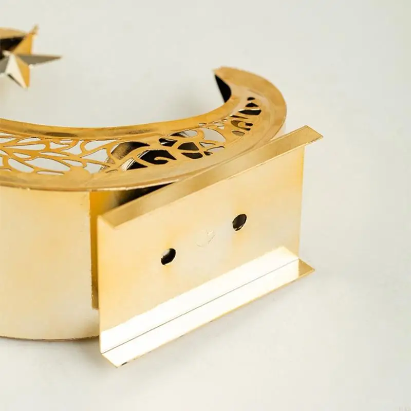 Moon Metal Stand Hollowed Engraved Tealight Stand Candelabrum for Holiday Party Table Centerpieces