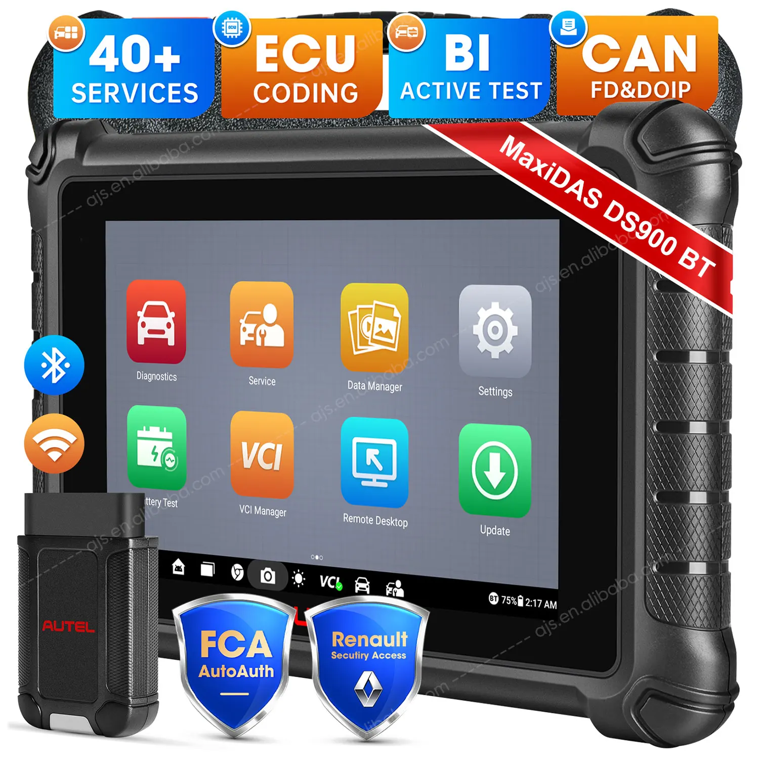 [US VERSION] Autel MaxiDAS DS900 BT DS808 Vehicle Full System OBD2 Scanner Machine Professional Code Reader Car Diagnostic Tools