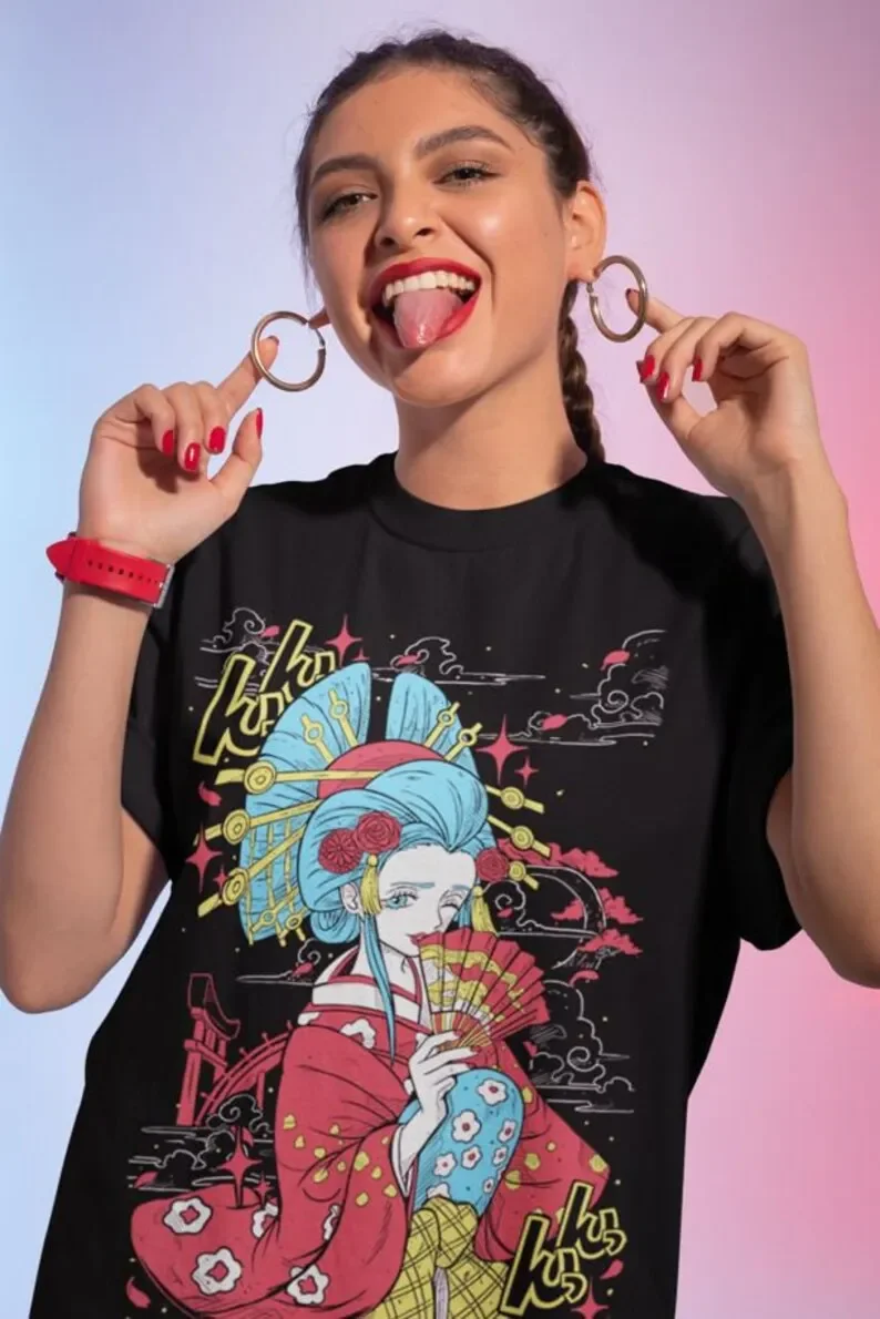 Anime Vintage Lovers' Tee - Manga Graphic, Unique Unisex, Japanese Anime Style