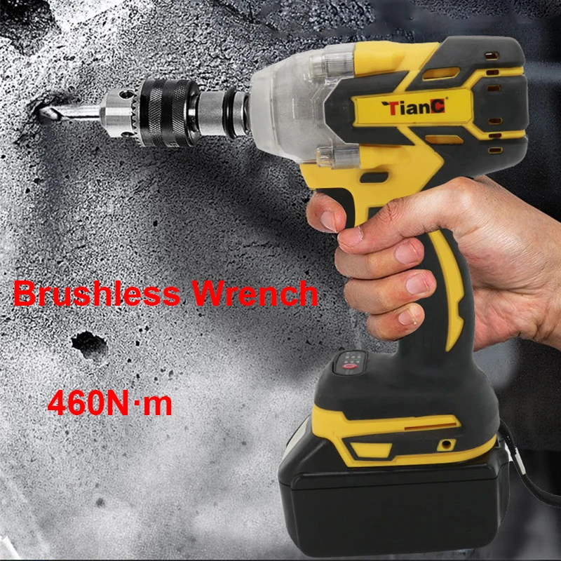 

600n.M Strong Torque Brushless Electric Impact Wrench Cordless Electric Wrench Wrench Impact For Car Tires Tool