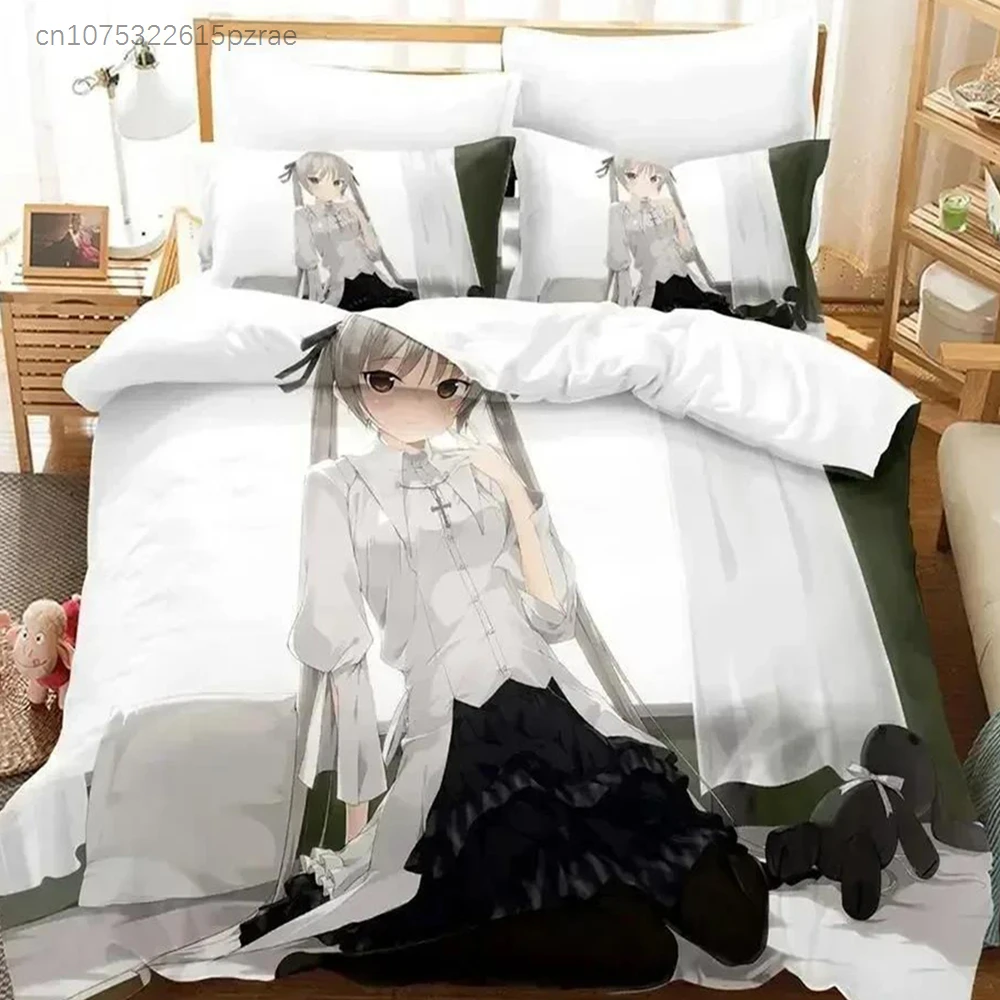 Sexy Yosuga No Sora Bedding Set Printed Bed Set With Pillowcase Bed Duvet Cover Soft Queen King Size Bedclothes Home Single Twin