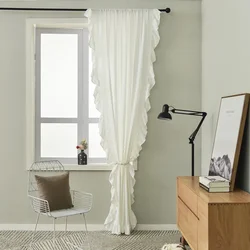 PP1030Pleated Ruffle Semi-Blackout Finished Curtains Bedroom Curtain Fabric