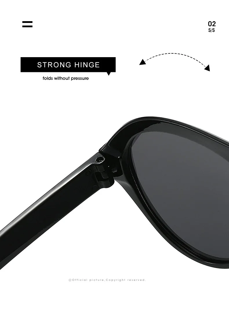 Retro Große PC-Rahmen-Sonnenbrille für Damen, runde Piloten-Sonnenbrille in Schwarz mit Farbverlauf, coole Herren-Sonnenbrille, einteilige Designer-Sonnenbrille – Detail 13