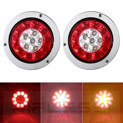 Luces traseras para remolque de carga, piezas de repuesto para camión, caravana, RV, faro trasero, rojo, blanco, ámbar, 12V, 24V, 2 unidades