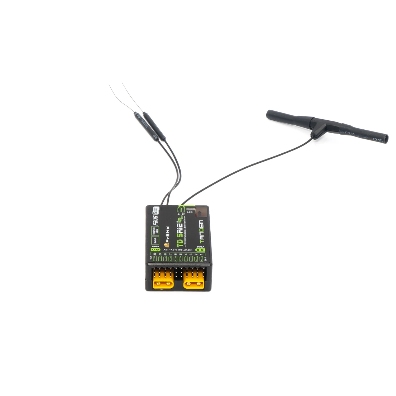 FrSky TD-SR12 Tandem Receiver 2.4G 900MHz 12CH ADV Stabilizer Gyro PWM SBUS FBUS Long Range RC Plane