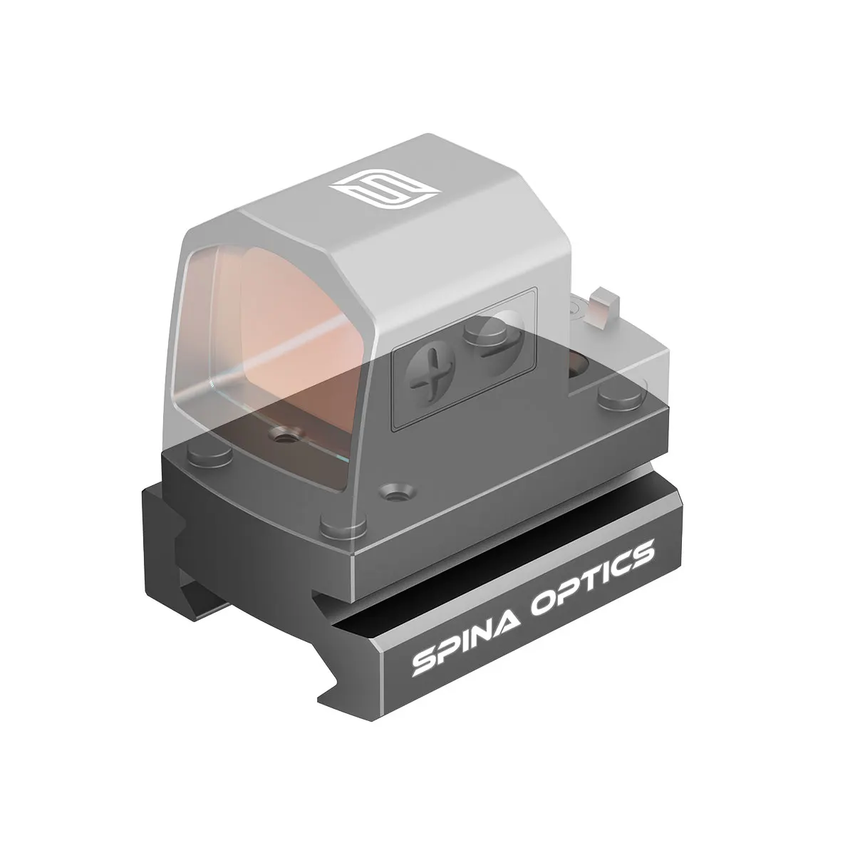 SPINA OPTICS Red Dot Sight 20mm Rail Riser Mount – Compatible with S-FR/S-CR Footprint, 6061 Aluminum, Height-Raising Base