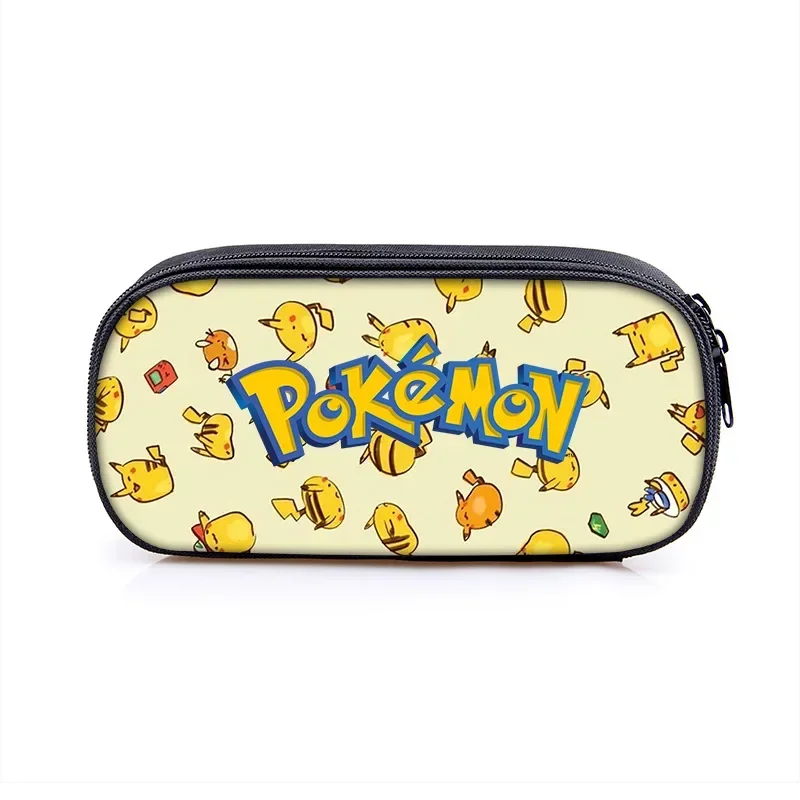 Pokemon Anime Pikachu Student Pencil Case Cute Cartoon Pok é Mon Large Capacity Children\'s Stationery Pencil Case Holiday Gift