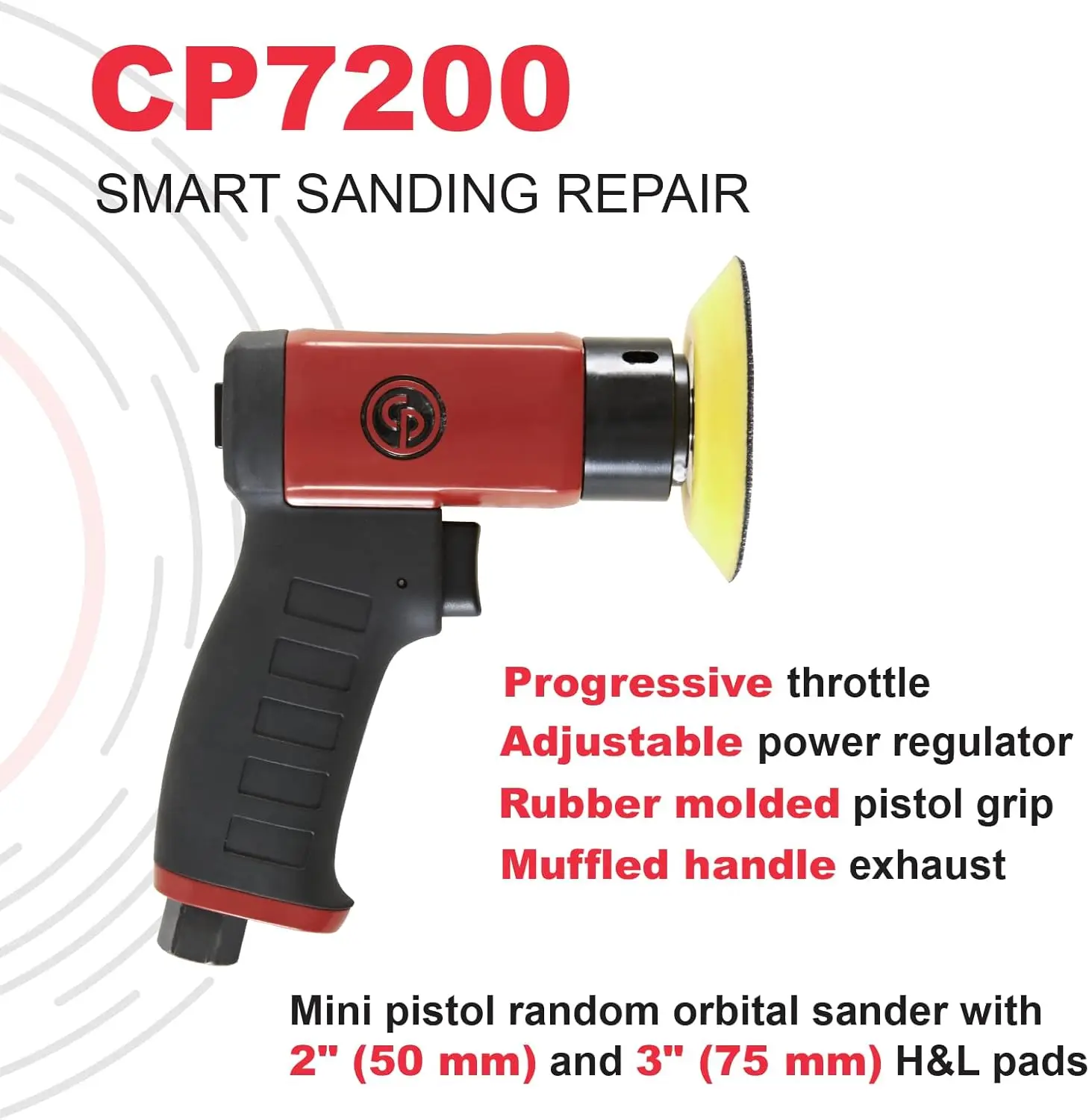 Pneumatic CP7200 - Air Random Rotary Sander Tool, Home Improvement, Woodworking Tools, Polisher, Rust Removal, Heavy Duty, Rotar