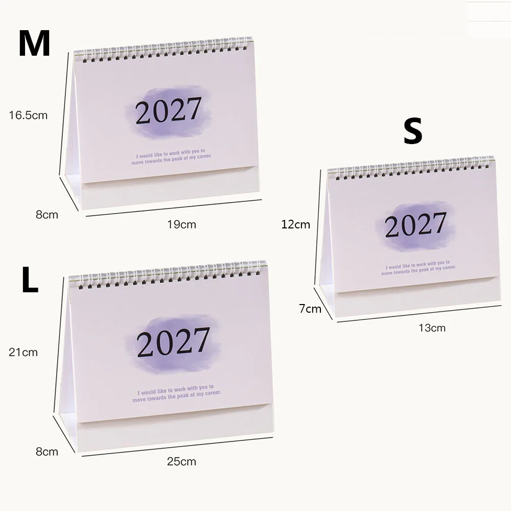 2027 New Desk Calendar 3 Sizes Small Medium Large English Calendar Books Annual To Do List Monthly Daily Planner Time Manegement
