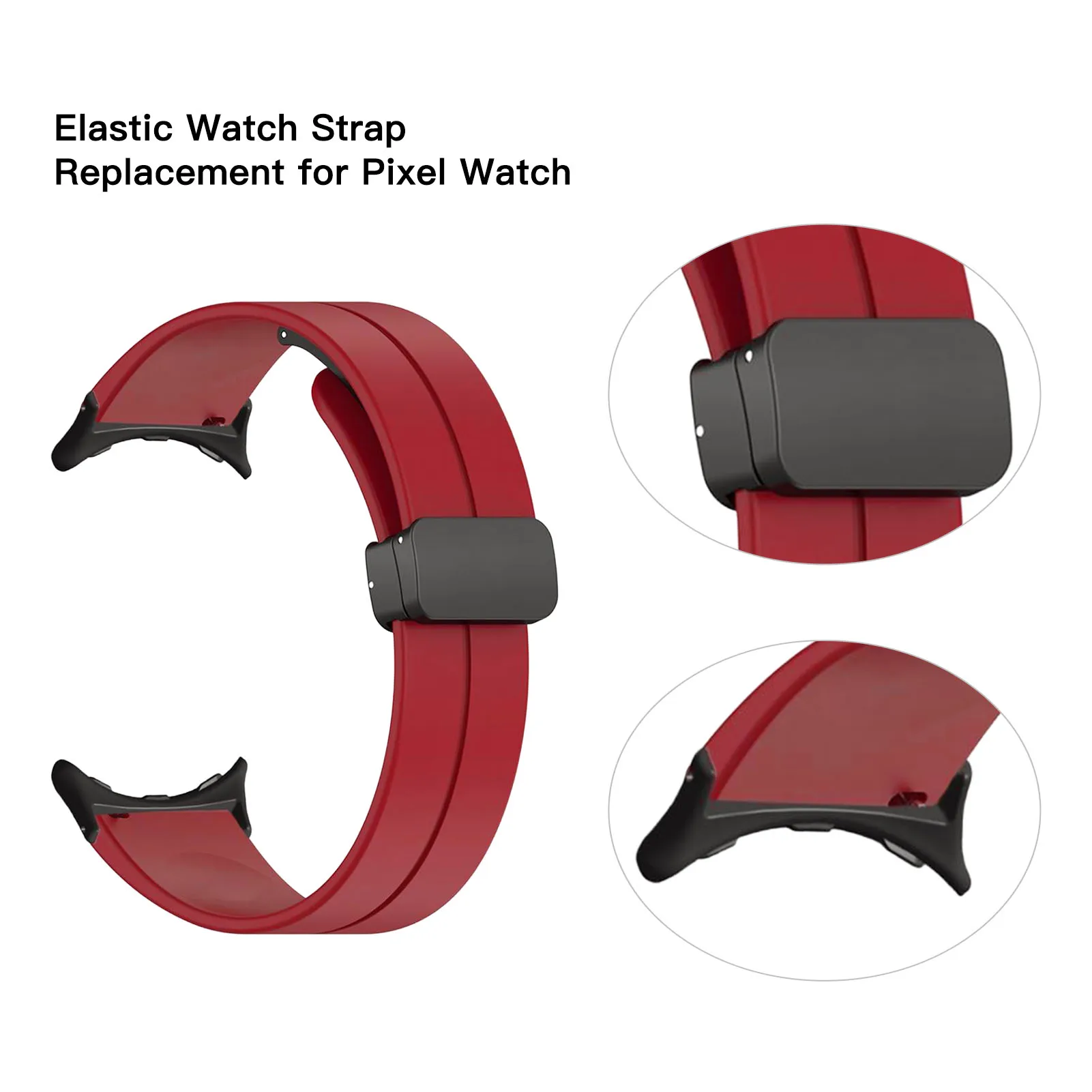 سوار معصم متوافق جيد، جزء بديل من السيليكون المطاطي، ناعم ومسامي للساعات الإلكترونية