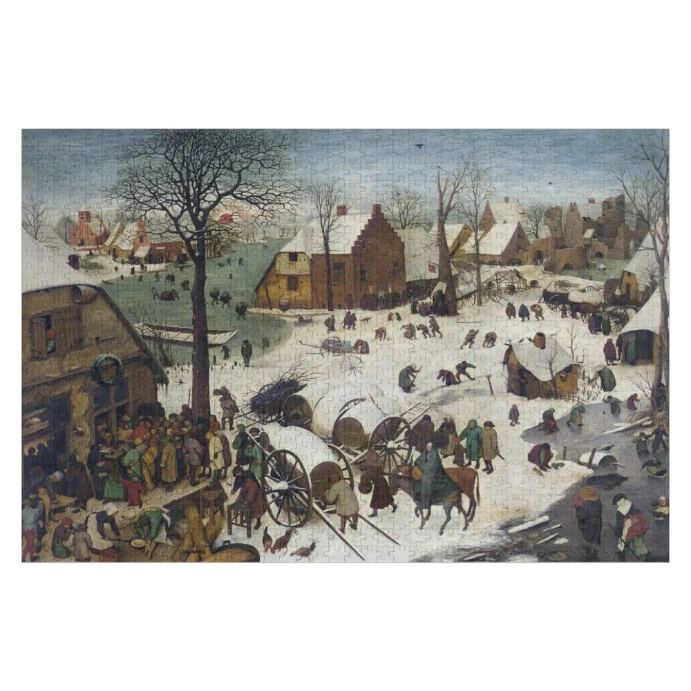 

The Census at Bethlehem - Pieter Bruegel the Elder Jigsaw Puzzle Custom Gift Woods For Adults Jigsaw For Kids Puzzle