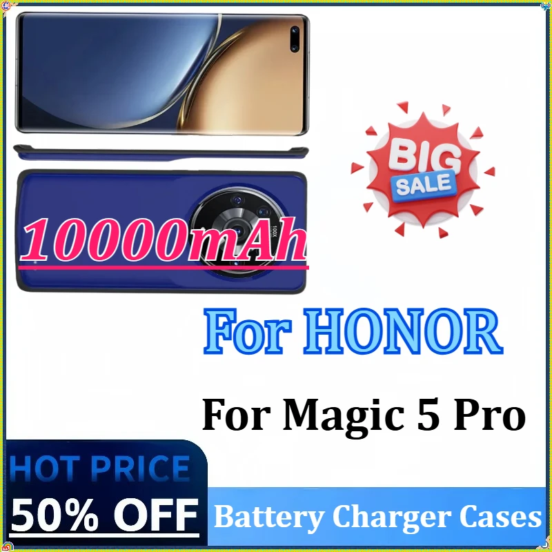 

New 10000mAh Portable Power Bank Cover for HONOR Magic 5 Pro Battery Cases External Battery Charger Cover for Magic 5