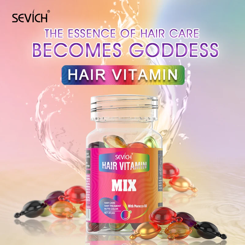 Sevich Smooth Silky Hair Vitamin Capsule Anti Hair Loss Repair Curl Damaged Essential Oil Silky Hair Morocc Essential Oil