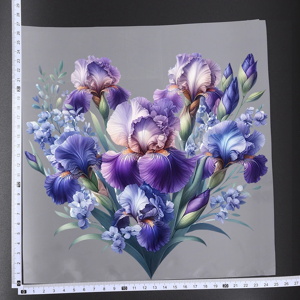 Fashion Heart Love Shape Flower Transfer Patches For Clothes Applqiues DIY A-Level Washable T-shirts Iron-on Thermal Stickers